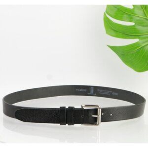 Levis Mens Belt Size 42 Pebbled Black Leather 1 1/4" Width Barrel Buckle Casual